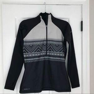 🆕 Nike pro half zip up top. Black & grey NWOT